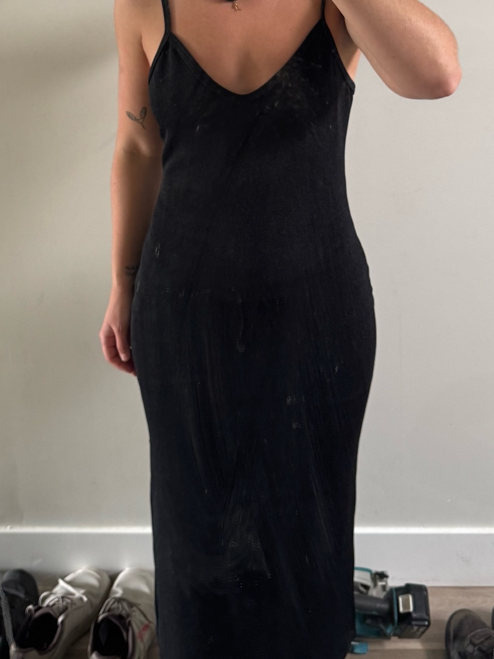 Vintage black maxi dress